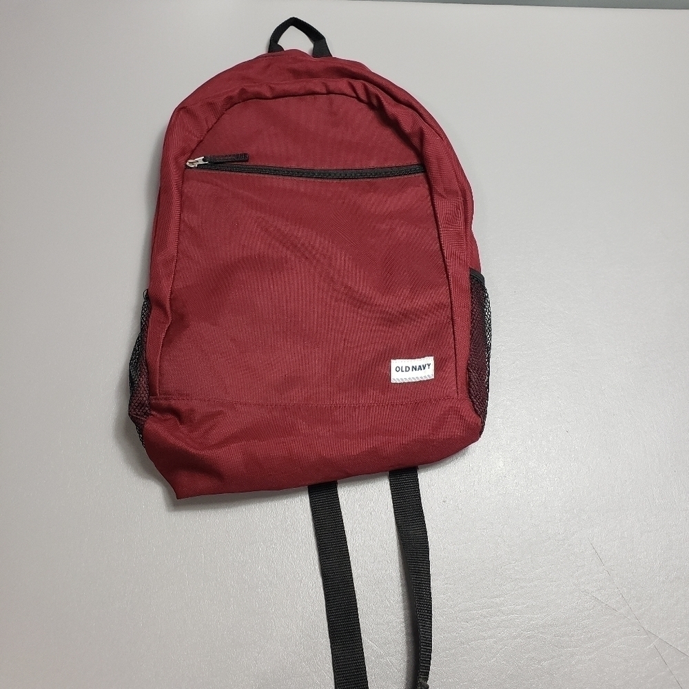 old navy kids maroon full size school backpack gender neutral